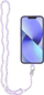 Varëse telefoni Crystal Diamond, kordë 74 cm, rruaza plastike, vjollcë