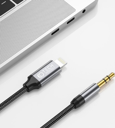 Kabllo audio Tech-Protect Lightning në 3.5 mm, 1 m, e zezë