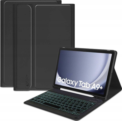 Футрола со тастатура Tech-Protect Armored Case SC Pen, за Samsung Galaxy Tab A9 Plus, со Bluetooth тастатура, црна