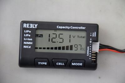 Matës baterie LiPo Reely LiPo Checker RE-6546762, 1-7 qeliza
