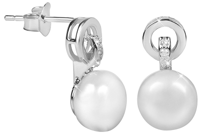 Vathë për femra JwL Luxury Pearls JL0503, të argjendtë/ të bardhë
