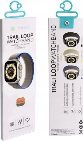 Rrip ore Apple Watch COTECi W97 Ultra Wild Trail, 38/40/41mm, najlon, i verdhë me bezhë