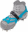 Crampons për këpucë VI.6+ Pro Traxion, nr. 39-41, të argjendta/të kaltra