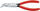 Kliçe prerëse gjysmë-rrethore Knipex 25-160, 160mm, të harkuara, të kuqe