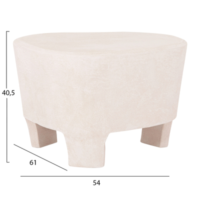 Tavolinë për kafe Santorini 54x61x40,5Hcm (HM18053), bardhë