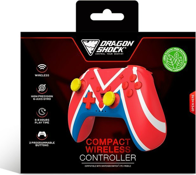Gamepad DragonShock PopTop M Universe, Bluetooth, për Nintendo Switch PC Android, i zi