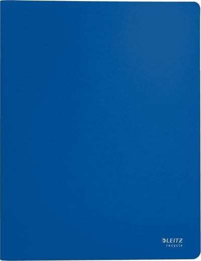 Dosje prezantuese Leitz Recycle A4, 40 xhepa, polipropilen, blu