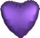 Balon dekorative Folie Heart, 43cm, zemër lejla metalike