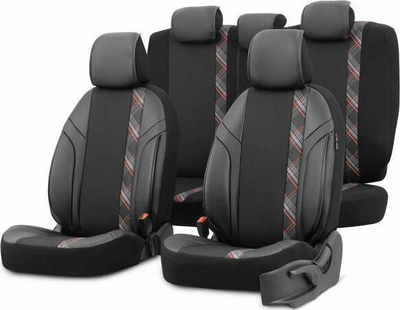 Mbulesë sediljeje e pasme Otom OT86743, tekstile, e kuqe