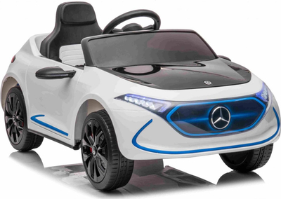 Makina elektrike për kalamaj Mercedes Benz AMG EQA, 2 motorë, panel audio MP3 USB, e bardhë