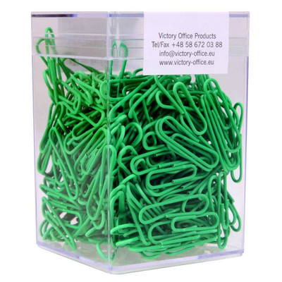 Kapëse letrash Victory Office Neon Green, 28mm, 300 copë, jeshile neon