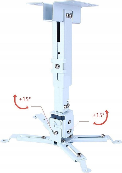 Mbajtës projektori Zenwire 4in1, deri 25 kg, tavan dhe mur, i bardhë