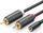 Kabllo audio Ugreen Jack 3.5mm - RCA, 1m, e zezë