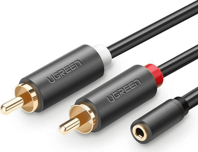 Kabllo audio Ugreen Jack 3.5mm - RCA, 1m, e zezë
