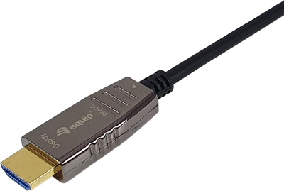 Kabllo HDMI Equip Active Optical 2.1, 50m, 8K 60Hz, e zezë