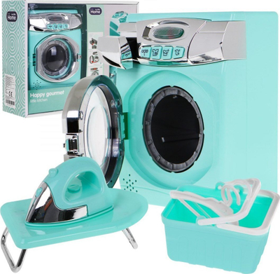 Set lodrash shtëpiake Home Happy Gourmet, lavatriçe me drita dhe zë, hekur me dërrasë, mente