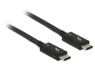 Kabllo Delock Thunderbolt 3 USB-C, 0.5 m, e zezë