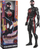 Figurë Marvel Spider-Man Titan Hero Series Miles Morales, 30 cm, për kalamaj 4+, e zezë me të kuqe
