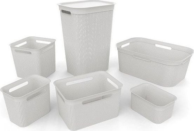 Кошница за алишта Rotho BRISEN, 50L, со капак, бела