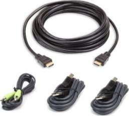 Kabllo ATEN Secure KVM 2L-7D03UHX4, HDMI USB audio, 3m, e zezë