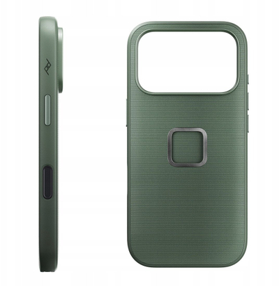 Futrollë telefoni Peak Design Everyday Case për iPhone 17 Pro, mbrojtje SlimLink MagSafe, jeshile