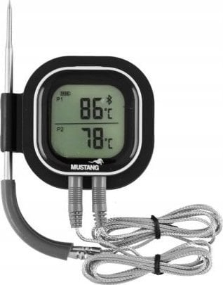 Termometër gatimi Mustang Bluetooth, digjital, për grill edhe furrë, i zi
