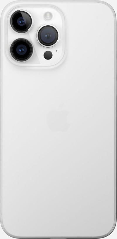 Këse telefoni Super Slim për iPhone 14 Pro Max, ultra e hollë, kompatibile me karikim wireless, e bardhë Frost