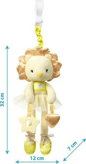 Lodër varëse për karrocë BabyOno Ballerina Fanny 1440, me tinguj, e verdhë