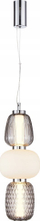 Lampë varese Caro Smoked, 28W LED, qelq i tymsum, krom