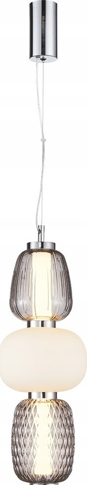 Lampë varese Caro Smoked, 28W LED, qelq i tymsum, krom
