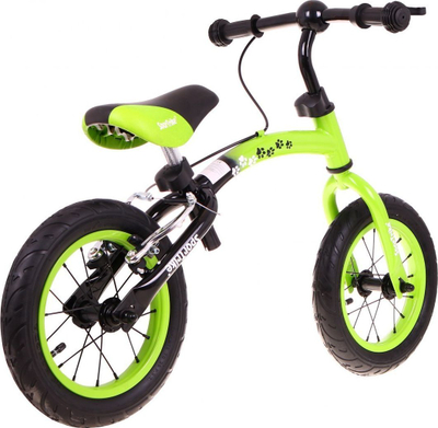 Biçikletë ekuilibri SportTrike Boomerang 2n1, 10\"-12\", çelik, jeshile