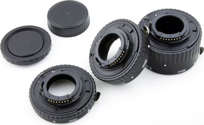Set tuba zgjatues makro MeiKe AF, për Nikon Ai AiS AF, ngjyrë e zezë