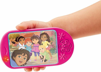 Telefoni lodër Fisher-Price Uno Smartphone Dora, me tinguj frëngjisht, për kalamaj, shumëngjyrësh