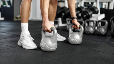 Kettlebell me bitum Rebel Active, 18 kg, gri