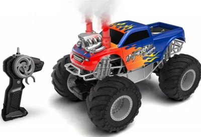 Играчка возило оф роуд Syma INFERNO CRUISER Monster Truck, ефект на чад, Li-ion батерија, разнобојна