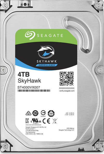Disk i serverit Seagate Skyhawk, CMR, 4 TB, 3.5 ", SATA III (6 Gb / s) (ST4000VX007)