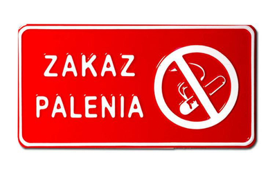Shenjë ndalimi duhani No Smoking C7, 15x29cm, alumin i embossuar, e kuqe