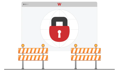Shërbim online Wolseley Access Restricted, mesazh njoftues, faqe e kufizuar, kuqe e bardhë