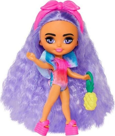 Kukull Barbie Extra Fly Mini Minis, 8cm, plazh, vjollcë