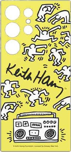 Këllëf Samsung Keith Haring Dance Plate për Galaxy S24 Ultra, Flipsuit, i verdhë