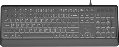 Tastiera Gembird KB-UML-04, USB-A/USB-C, e ndriçuar, e zezë