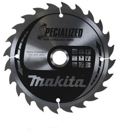Teh rrethor Makita B-09167, 165mm, 24 dhëmbë, i zi