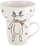 Set filxhani dhe tasi për fëmijë Orion, porcelan, motiv renë, 2 pjesë
