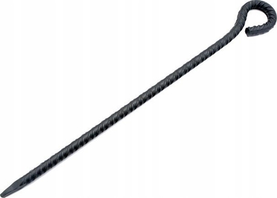 Kunj ankorimi për bagëti, metalik, 12 x 400mm, gri