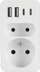 Prizë ndarëse Plastrol DOUBLE SPLITTER, 2xUSB 2xUSB C, 2 dalje, e bardhë