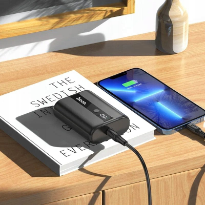 Power bank Hoco Q3 Pro, 10000mAh, PD 20W QC 3.0, e zezë