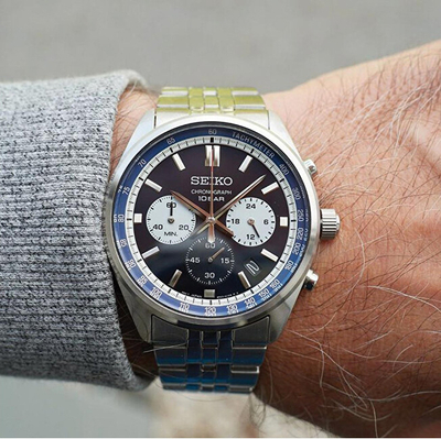 Orë për meshkuj Seiko SSB427P1, e argjendtë