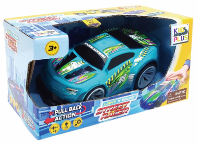 Veture lodër me drita dhe tinguj, pullback racer, shkalla 1:24, shumëngjyrëshe