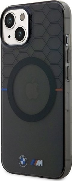 Koverte BMW M Pattern MagSafe për Apple iPhone 13, gri e tejdukshme