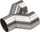 Kolektor shkarkimi INOX Y Pipe, 2.5"-2.5", 63mm, argjendtë